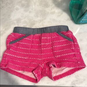 Splendid Pink and Gray Striped Shorts 3-6M